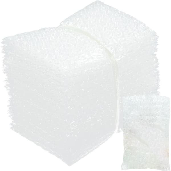 4x6 Clear Bubble Out Bags 50-Pack Double-Wall Cushioning for Shipping & Storage of Fragile Items