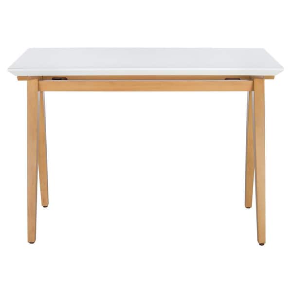 SAFAVIEH Reid 42 in. Brown/White Wood Writing Desk