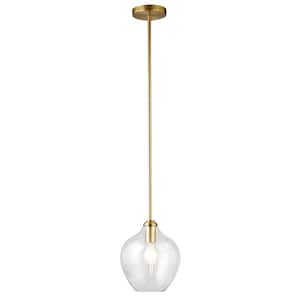 Marisa 9 in. Brass Standard Pendant with Glass Shade