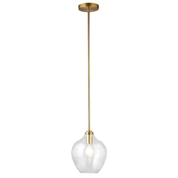 Meyer&Cross Marisa 9 in. Brass Standard Pendant with Glass Shade