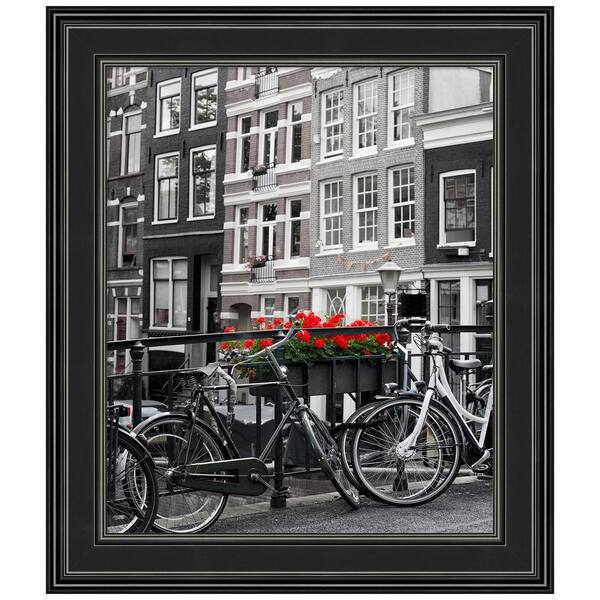 Amanti Art Ridge Black Picture Frame Opening Size 20 x 24 in.
