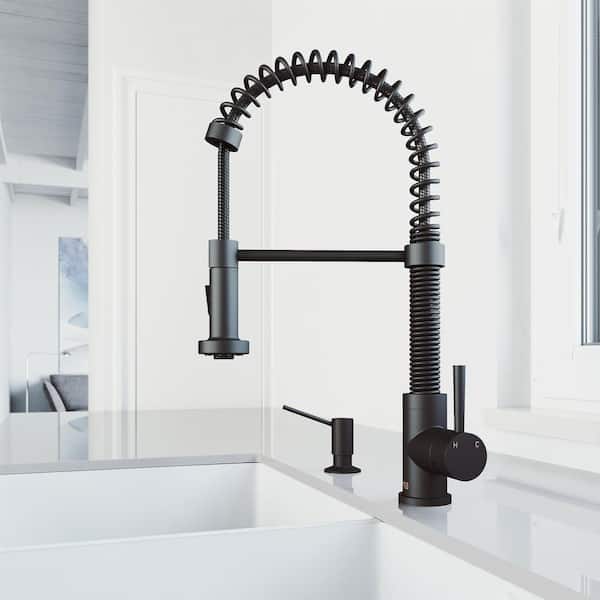 SAMODRA Kitchen Sink Soap Dispenser - Black/Gold/Chrome