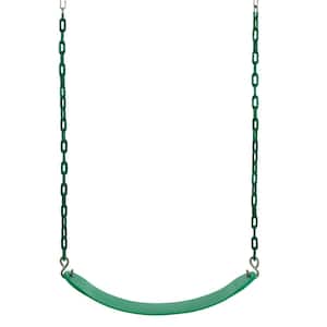 Machrus Swingan Belt Swing For All Ages Vinyl Coated Chain, Green