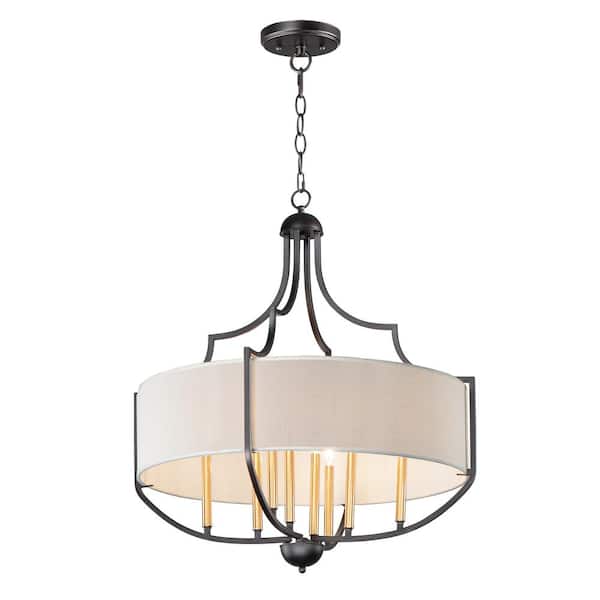 Savant 8-Light Black Chandelier