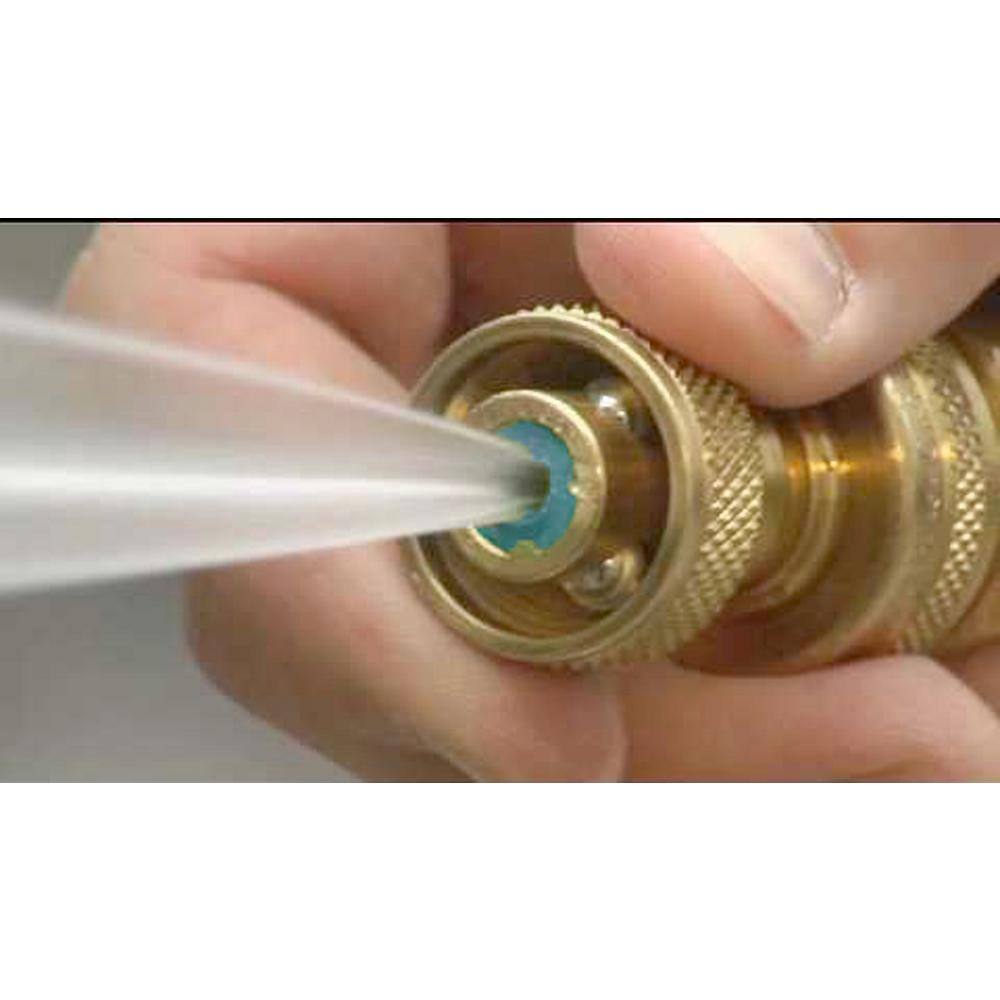Adjustable Brass Garden Hose Nozzle with Bullseye Design