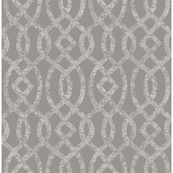 A-Street Prints Ethereal Grey Trellis Strippable Wallpaper (Covers 56.4 sq. ft.)
