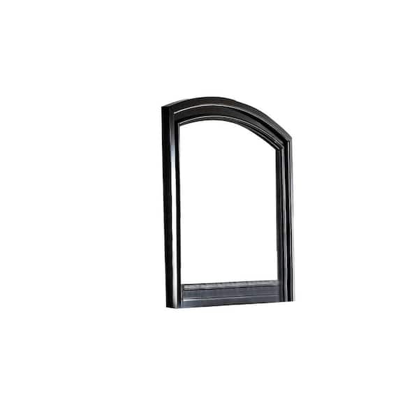 Benjara Black 1.5 in. W x 36.5 in. H Modern Rectangle Wood Dresser Mirror