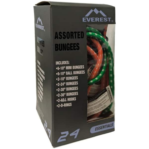18 in. 24 in. 30 in. 36 in. Assorted Bungee Cord 24-Pack