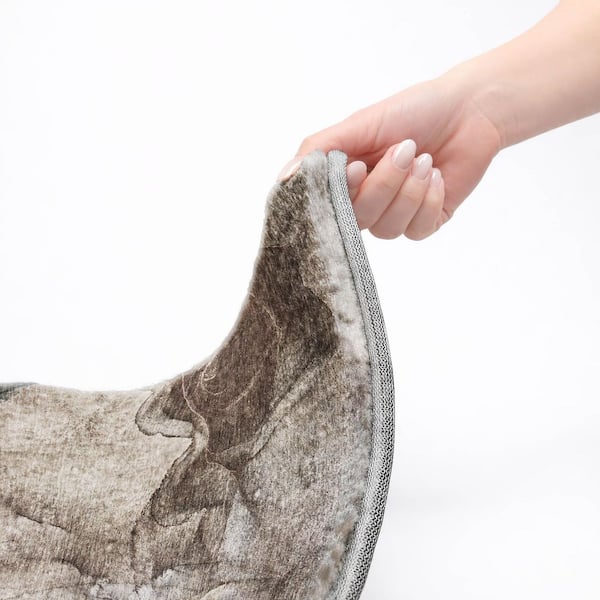 Dream Shag Premium Machine Washable Abstract ADS524 Taupe 10 ft. x 14 ft. Area Rug