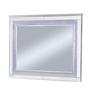 Medium Rectangle Silver Lighted Classic Mirror (40 in. H x 50 in. W)