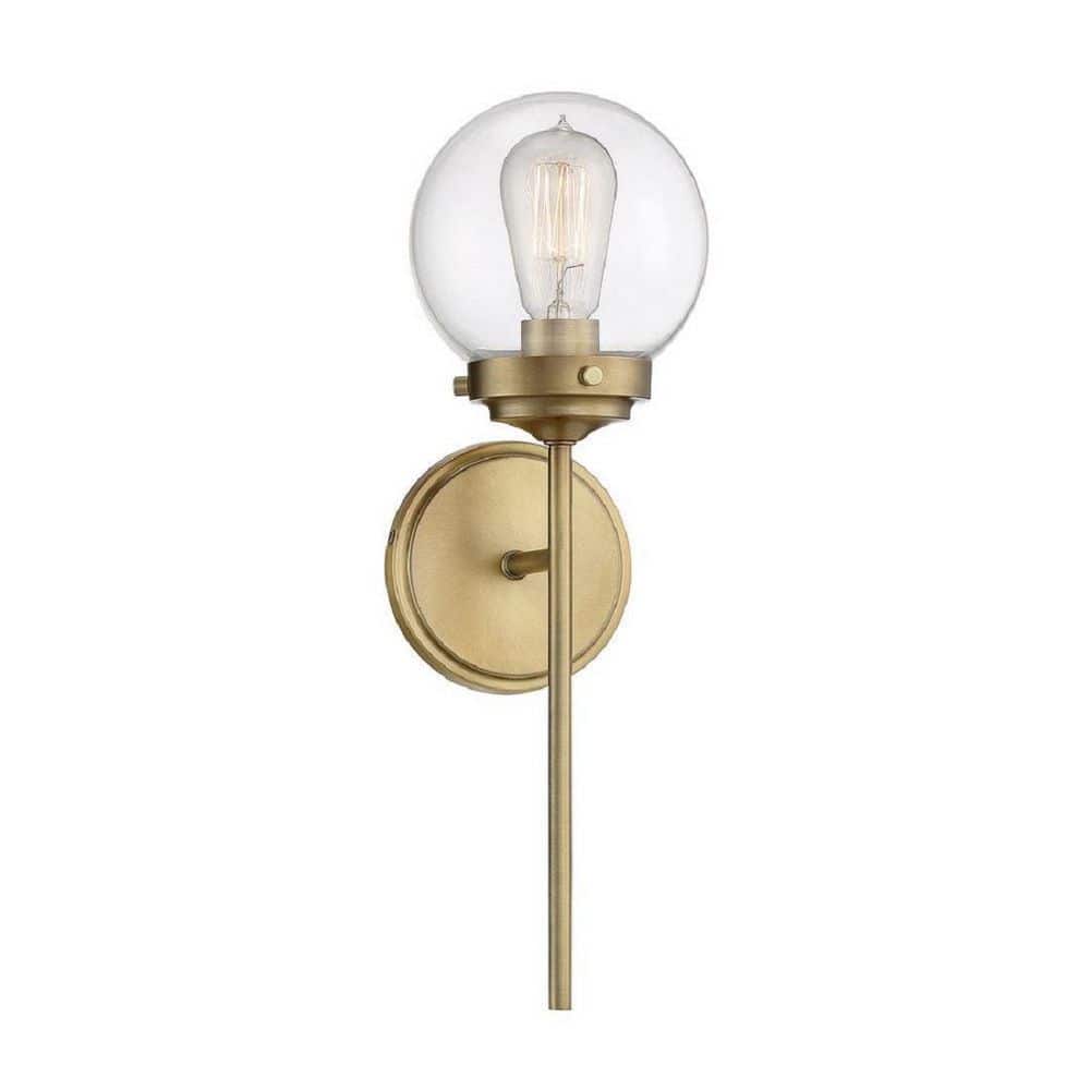 18-Inch Brass and Bronze Dimmable Wall Sconce