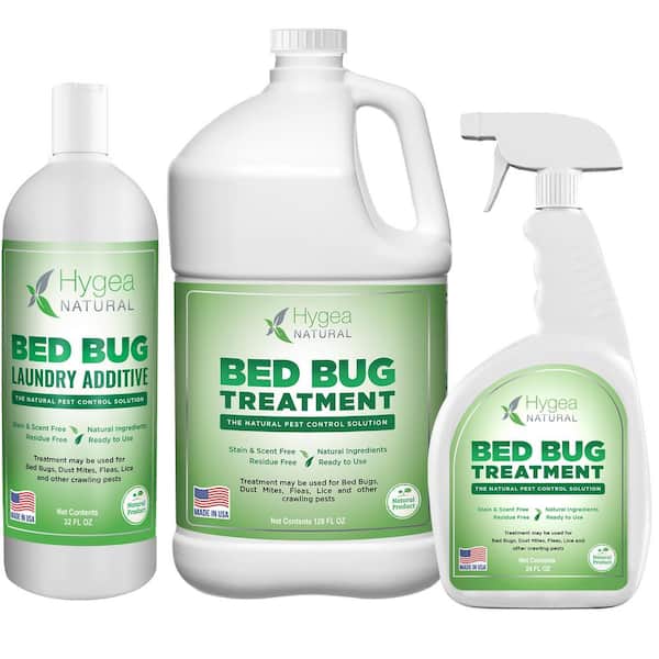 Hygea Natural Hygea Natural Mite and Bed bug Kit, Odorless,Non Toxic- Includes Bed Bug Spray, Refill, Laundry Additive Insect Killer