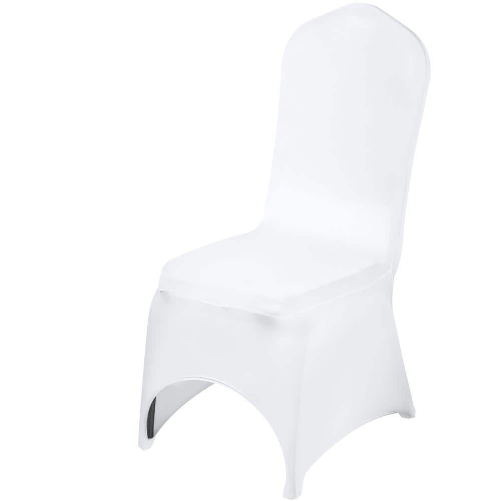 VEVOR Chair Covers Polyester Spandex Chair Cover 50-Piece Stretch Slipcovers, White (yiHqMrKN0oJ21ps)
