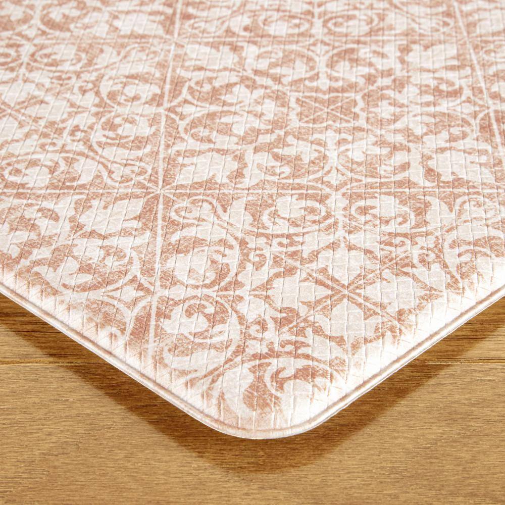 Rust Geometric Memory Foam Anti-Fatigue Runner Mat