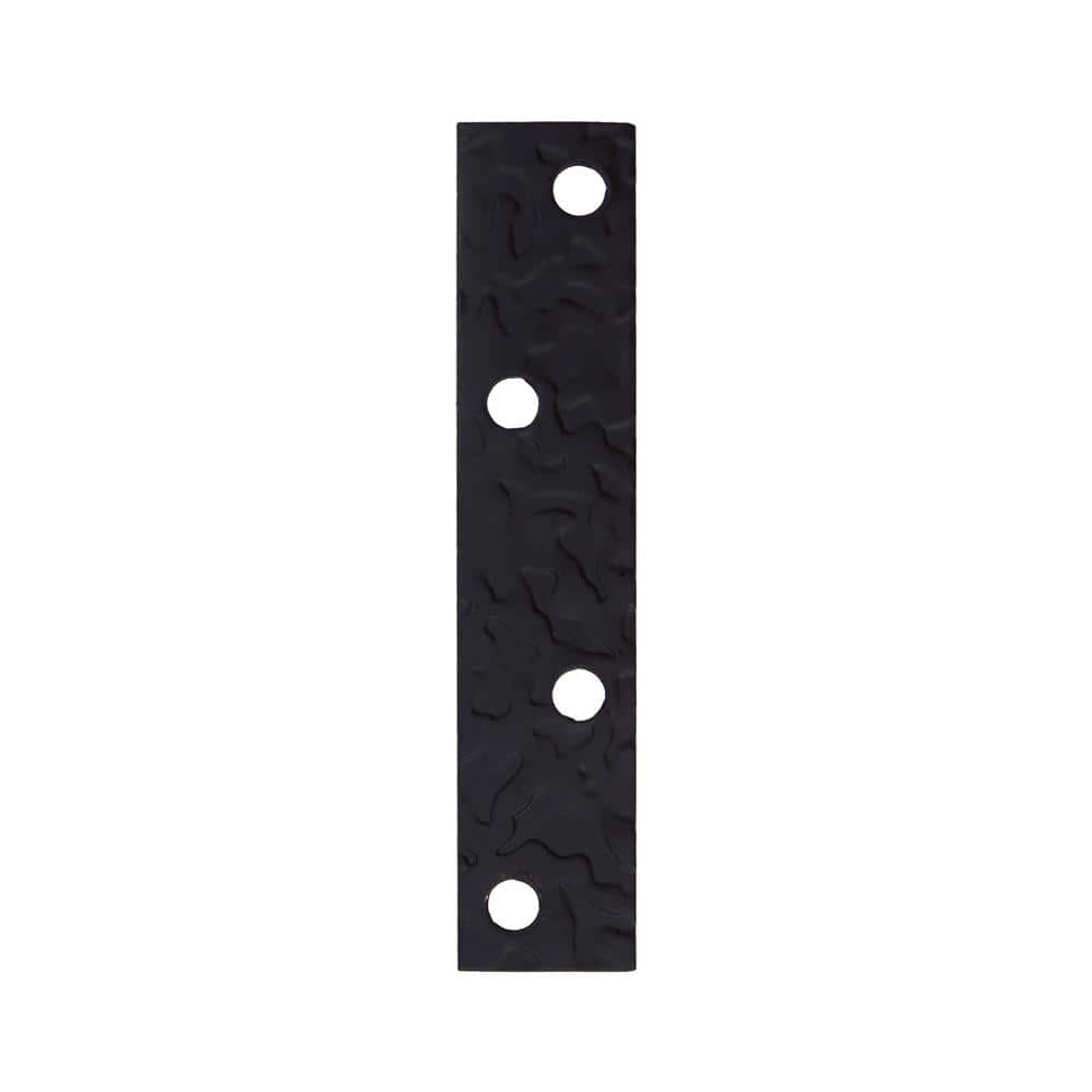 (4-Pack) 4 in. Black Hammered Mending Plate