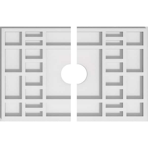 Ekena Millwork 1 in. x 14 in. x 9.375 in PVC Medallion Moulding