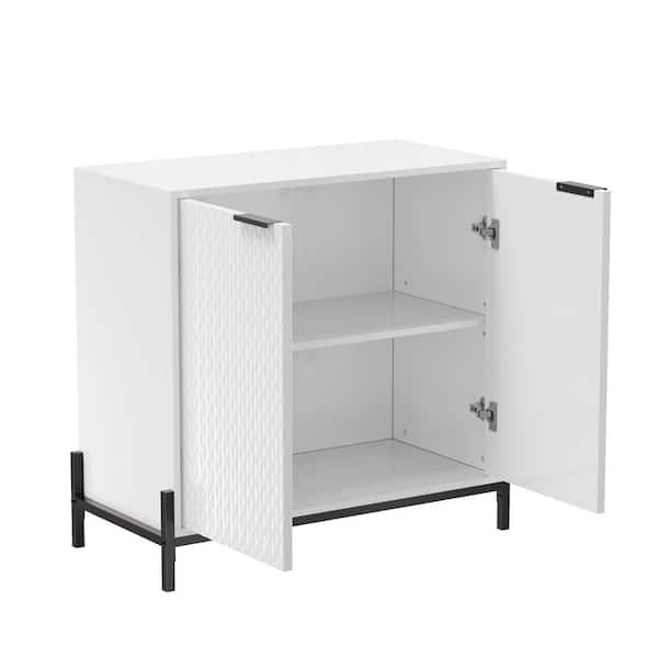 Clihome 15.75-in W x 32.87-in H Mdf White Freestanding Utility Storage Cabinet