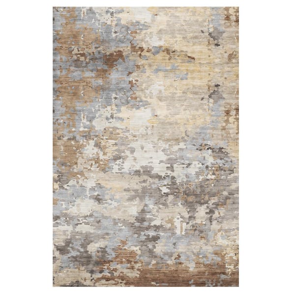 Gertmenian Crystal Print Soha Blue 2 ft. x 4 ft. Moroccan Digitally Printed Polyester Area Rug (2-Pack)