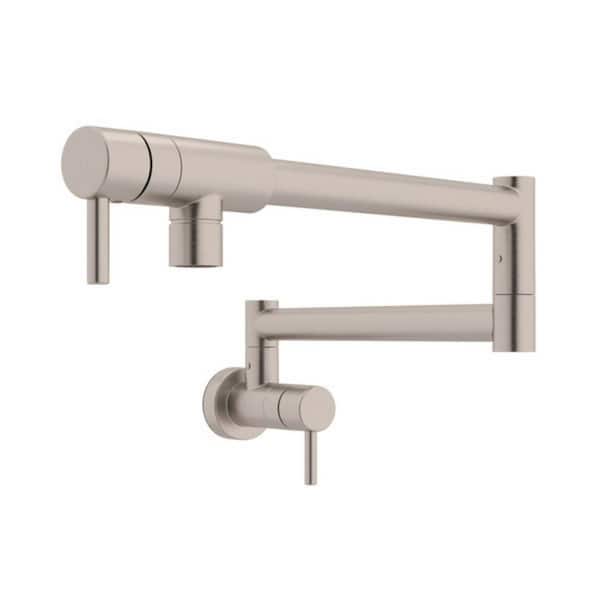 ROHL Wall Mount Pot Filler in Satin Nickel