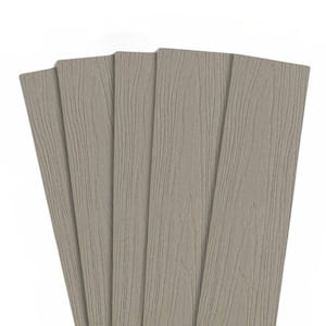 0.40 in. x 5.51 in. x 70.20 in. Driftwood Capped Composite Flat Top Fence Picket (5-Pack)
