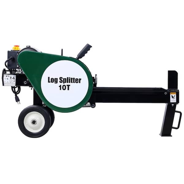 10-Ton Horizontal 2HP 16A Double Flywheel Electric Log Splitter