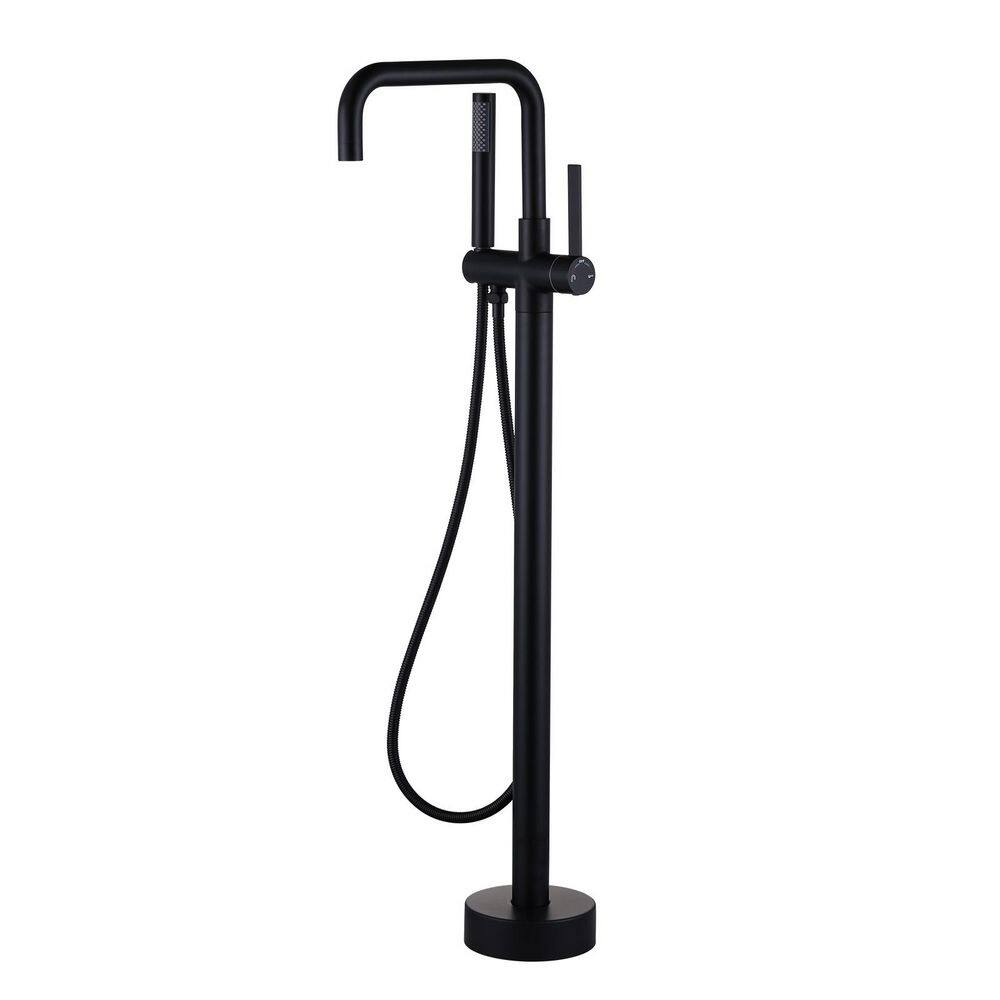 Brass Single-Handle Claw Foot Freestanding Tub Faucet with Tub Spout and Hand Shower in. Matte Black price history on PriceWatchPro