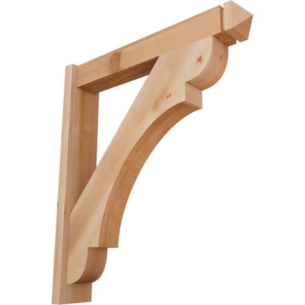Ekena Millwork 6 in. x 34 in. x 30 in. Western Red Cedar Olympic Arts and Crafts Smooth Outlooker