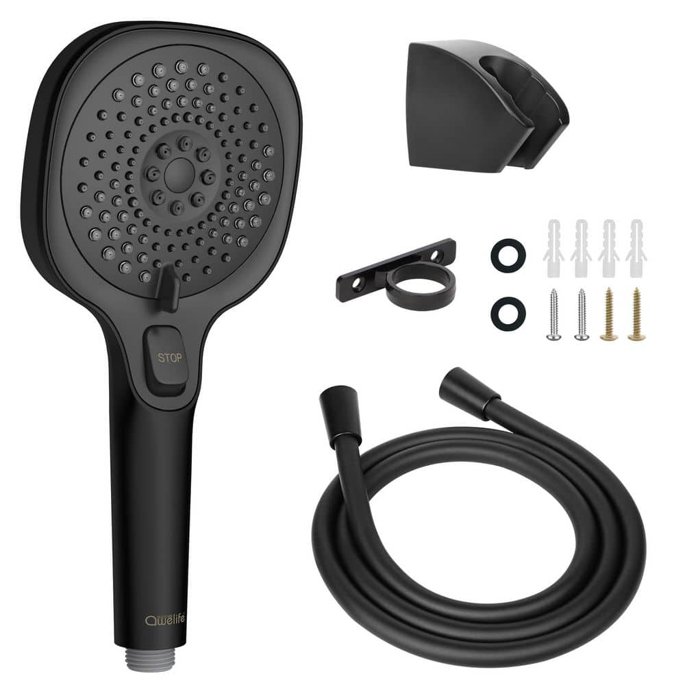 RV Camper High-Pressure Water-Saving 3-Spray Wall Mount Handheld Shower Head 1.8 GPM in Matte Black price history on PriceWatchPro