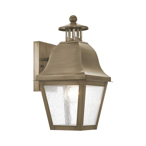 Livex Lighting Amwell 1 Light Vintage Pewter Outdoor Wall Sconce