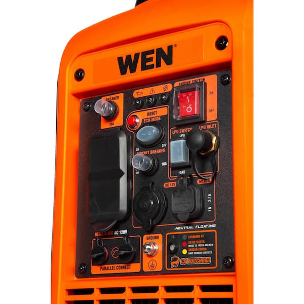 WEN 2800/2250-Watt Dual Fuel Inverter Recoil Start Generator