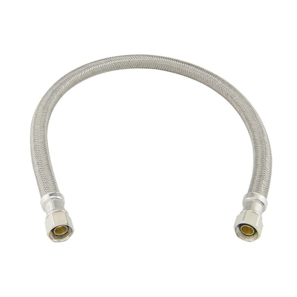 31" Faucet Connector Male Supply Hose 3/8" Stainless Steel Female Compression 