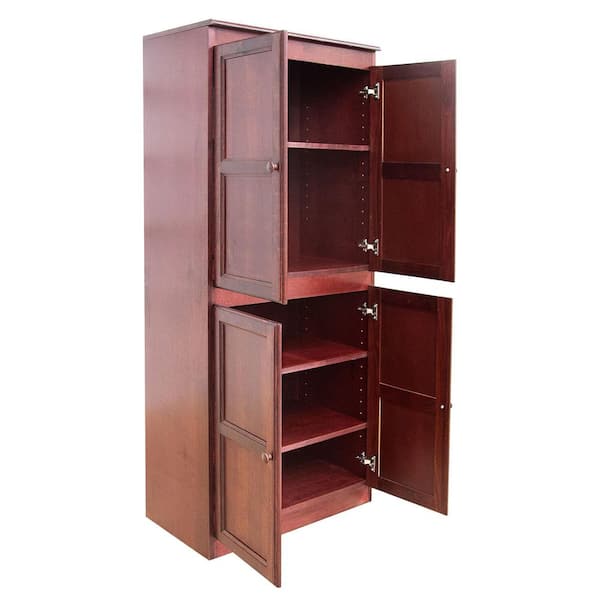 Concepts In Wood 72 in. Cherry Wood 5-shelf Standard Bookcase with