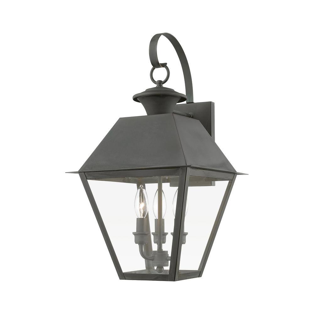 Livex Lighting Wentworth Charcoal Outdoor Hardwired Large 2Light Wall