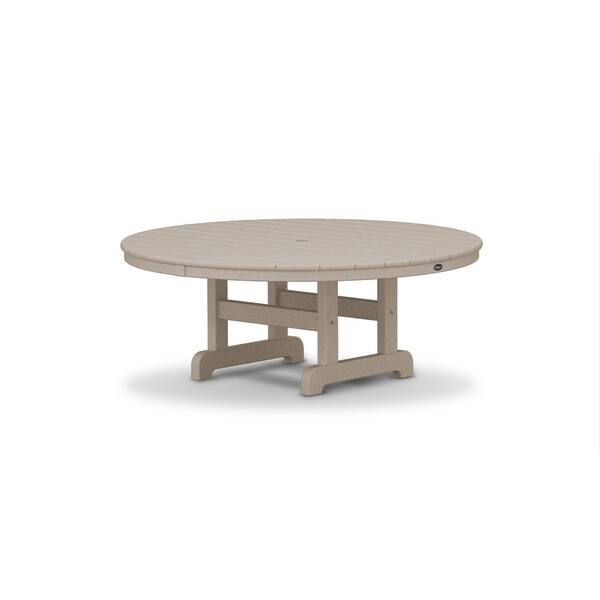 Trex Outdoor Furniture Cape Cod Sand Castle 48 in. Round Patio Conversation Table