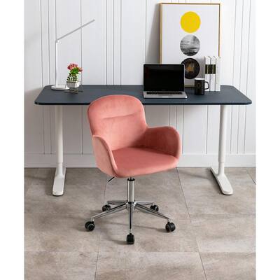 Modern Leisure Pink Velvet Swivel Shell Chair /Arm Chair/Office Chair for Living Room