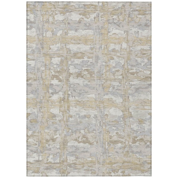 Chantille Machine Washable Indoor/Outdoor Abstract ACN2928 Ivory 10 ft. x 14 ft. Area Rug