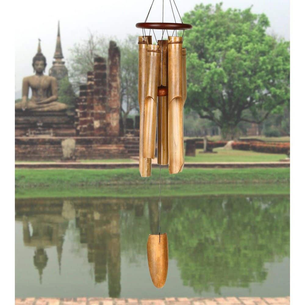 Large Cocoa Bamboo Wind Chime for Indoor/Outdoor Use