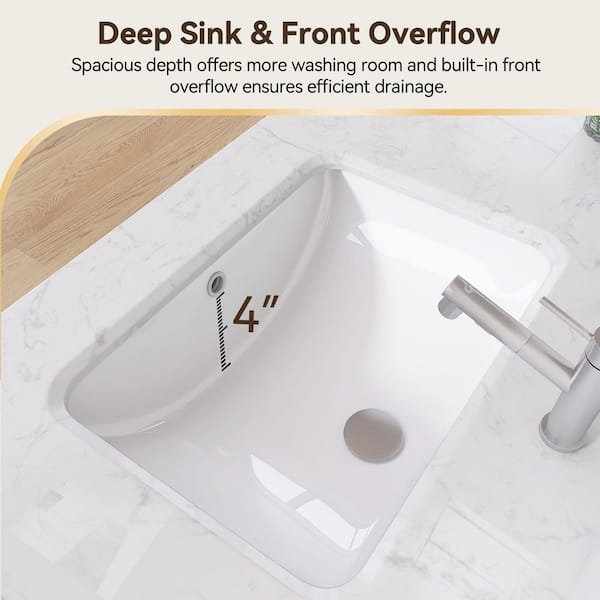 Getpro 48 in. W x 22 in. D Engineered Stone Composite Rectangular