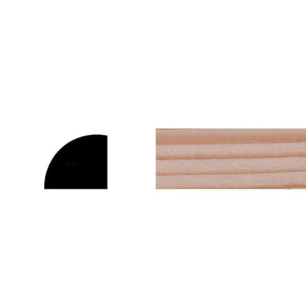 Builder's Choice WM106 11/16 in. x 11/16 in. Hemlock Quarter Round Molding