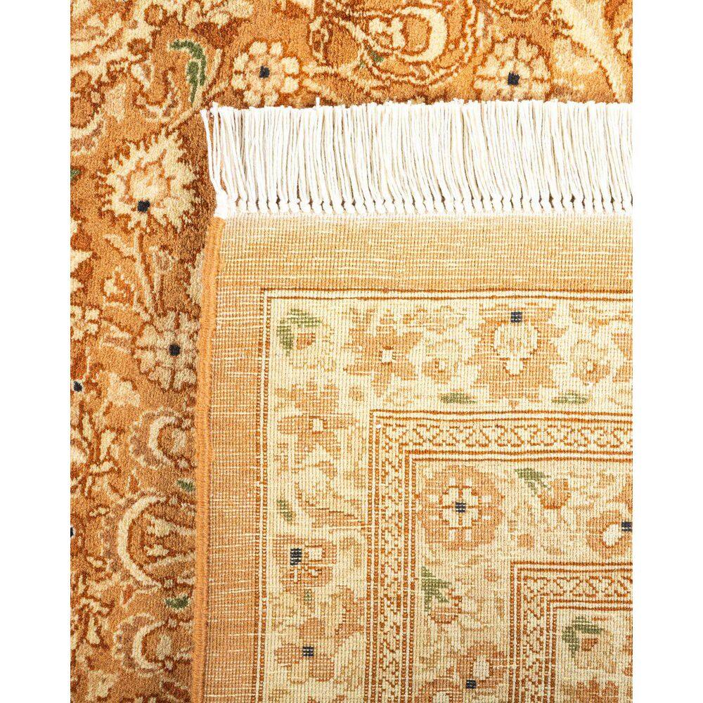 Handmade Yellow and Beige Wool 8' x 10' Rectangular Area Rug