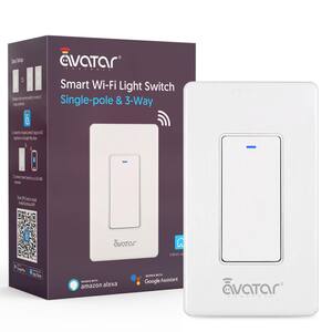 Smart 3-Way Rocker Light Switch, White