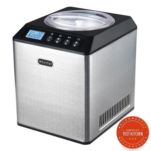 2.1 qt. Stainless Steel Upright Ice Cream Maker with Built-In Timer And Automatic Shut Off