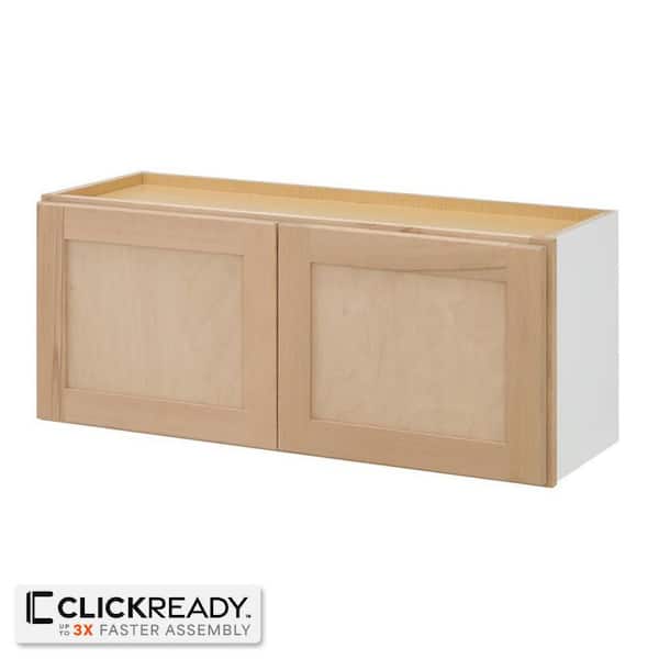 36 in. W x 12 in. D x 15 in. H Ready to Assemble Wall Bridge Kitchen Cabinet in Unfinished with CLICKREADY Technology