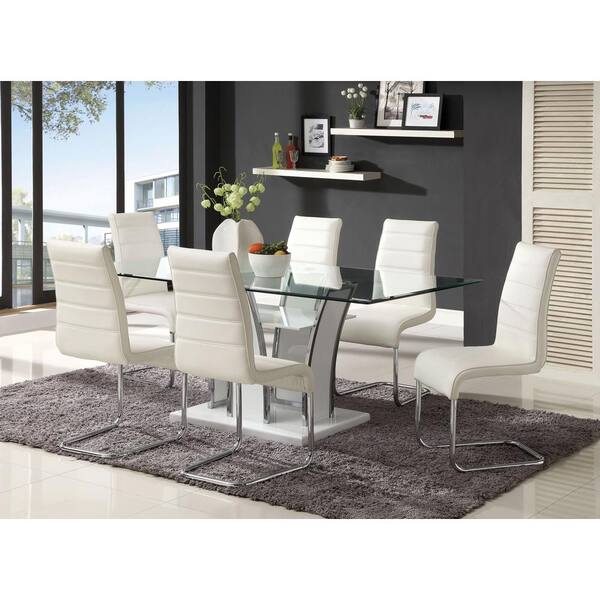 glass dining table and 6 chairs sale