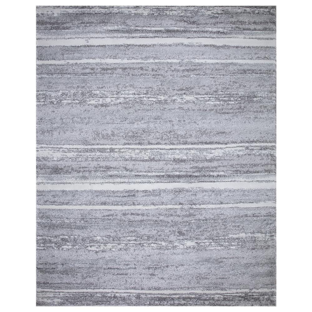 StyleWell Barcas Gray Stripe 8 ft. x 10 ft. Area Rug-SW1033-8X10 - The ...