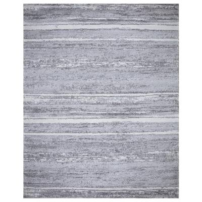 Barcas Gray Stripe 8 ft. x 10 ft. Area Rug