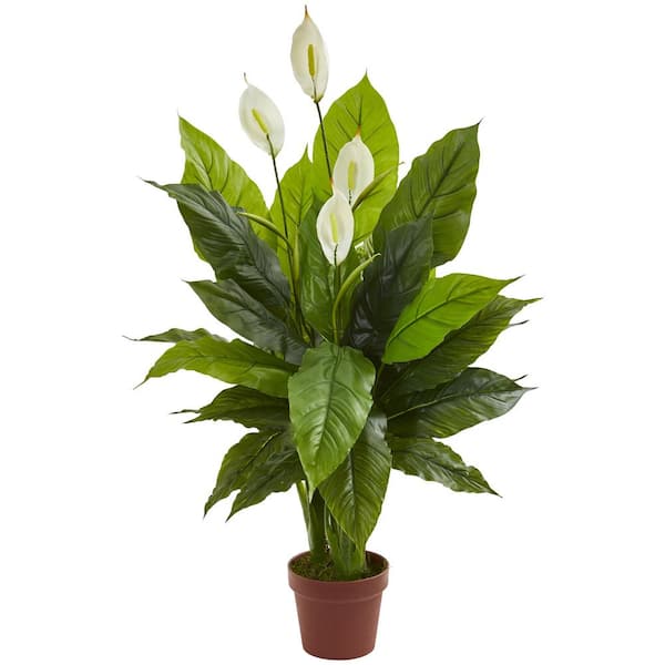 Nearly Natural 42 in. Spathiphyllum Artificial Plant (Real Touch)