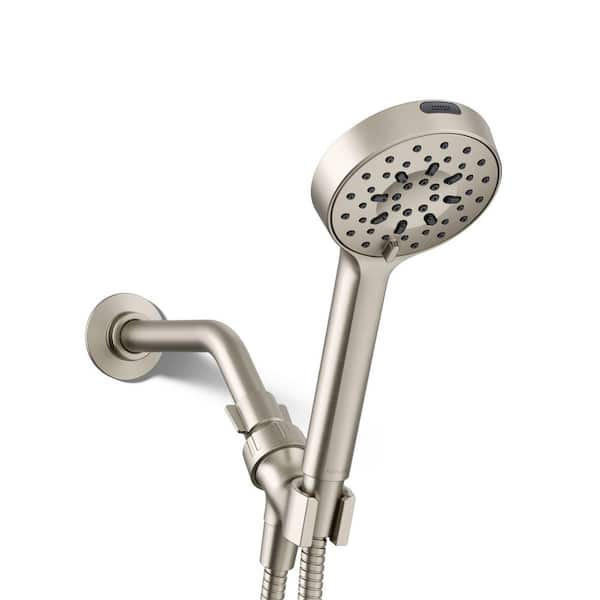 Viron 6-Spray Wall Mount Handheld Shower Head 1.75 GPM in Vibrant Brushed Nickel