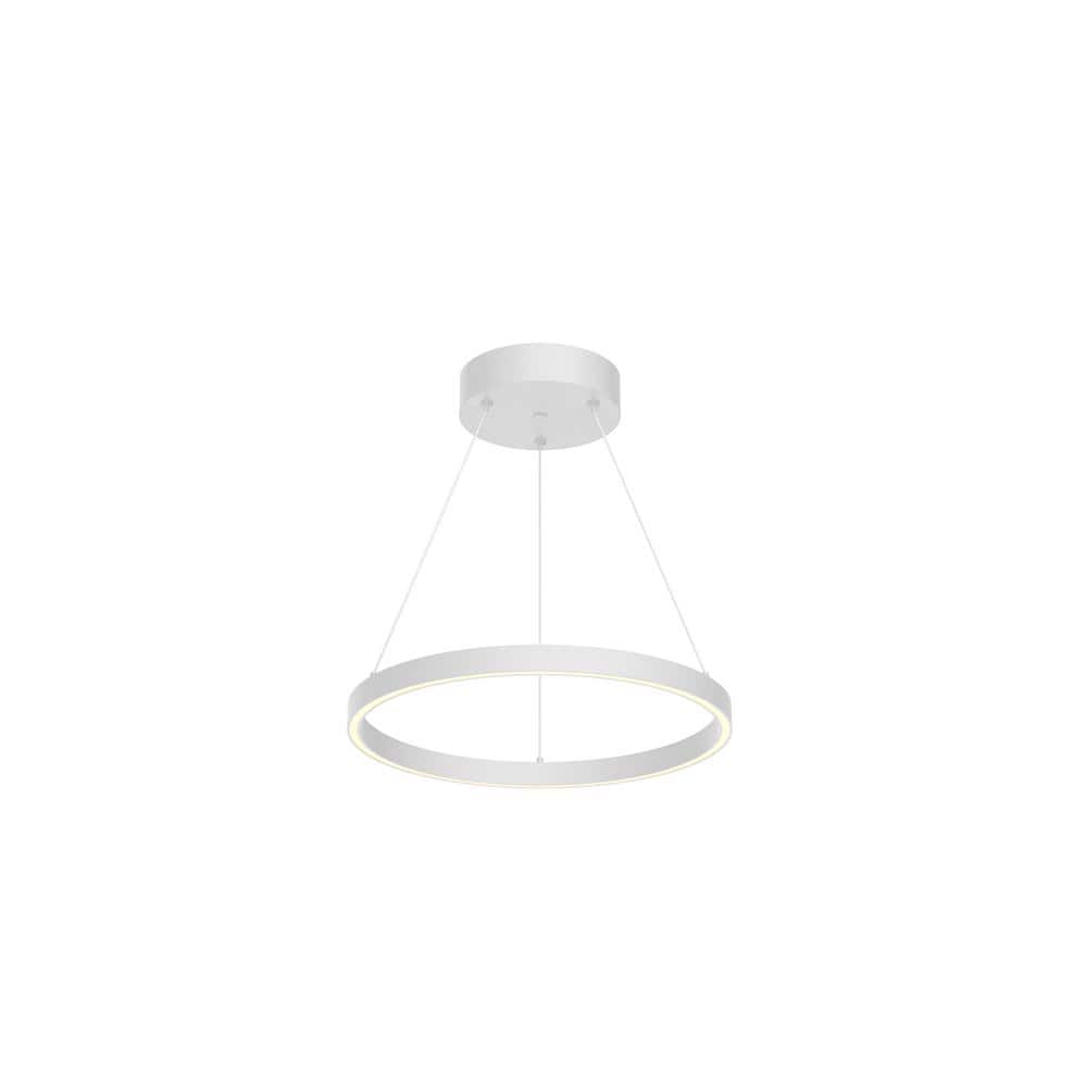 White Aluminum LED Geometric Pendant Light