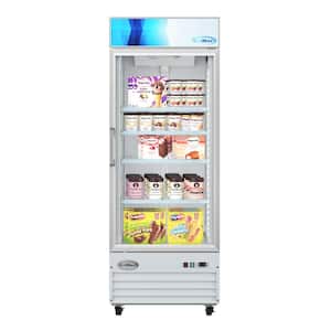 31 in. 23 cu. Ft. Auto / Cycle Defrost One Door Commercial Display Upright Freezer in White